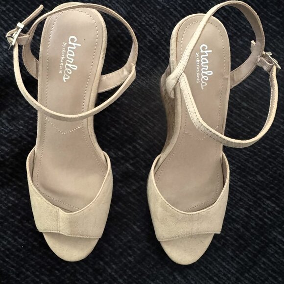 Charles David Lambert Cork Wedge Sandal - Picture 3 of 6